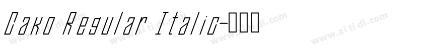 Cako Regular Italic字体转换